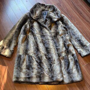M Collection faux fur coat